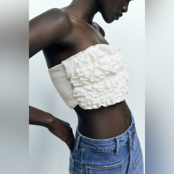 BNWT Ruffled Tube Top - Picture 2 of 4